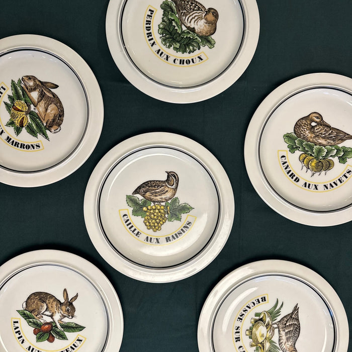 6 assiettes à diner - Porcelaine d'Auteuil
