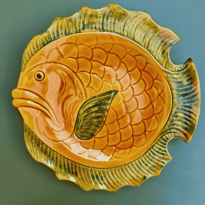 Service de 4 assiettes poisson "Au vieux Vallauris"