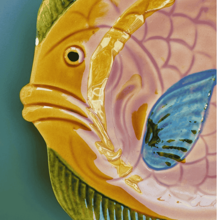 Service de 4 assiettes poisson "Au vieux Vallauris"